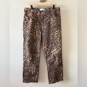 Abercrombie & Fitch Brown Leopard Print Jeans